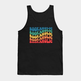 Bookaholic Groovy Wavy text Tank Top